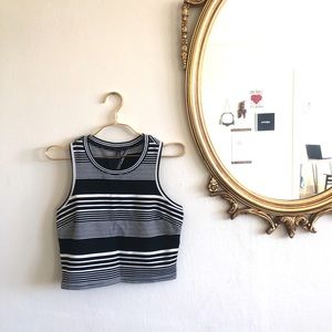 Black and white crop top